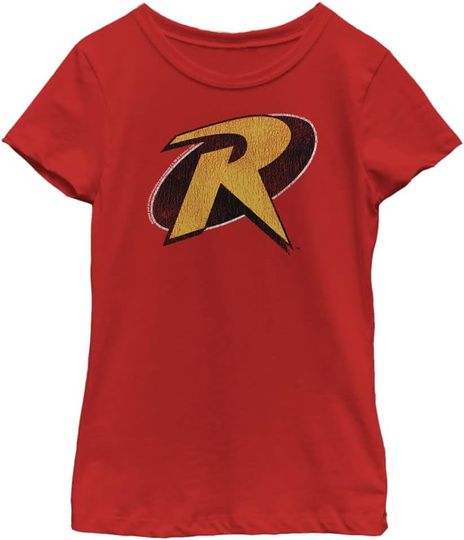 Discover DC Comics Girl's Red Robin T-Shirt, Red, Large