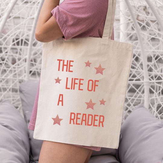 Discover The Life of A Reader Canvas Tote Bag  Showgirl Era Book Bag  Bookish Gift for TS Fan & Book Lovers