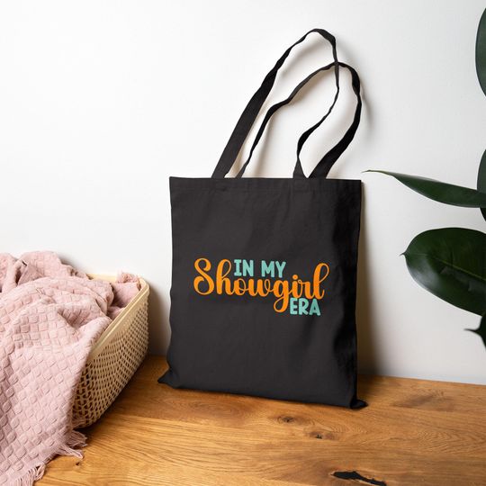 Life of a Showgirl Black Canvas Bag: Mint & Burnt Orange Canvas, TS12