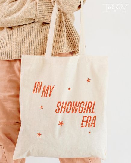 Discover In My Showgirl Era Tote Bag: Life of a Showgirl Tote Canvas Shopping Bag for Swiftt Fans
