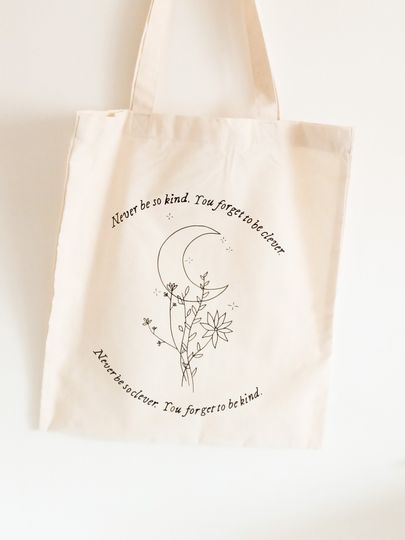 Discover Marjorie Never Be to clever Bag| Bohemian Hippie Moon bag| Taylorr Swifts Evermore inspired  Eco Friendly Bag | NourDesign