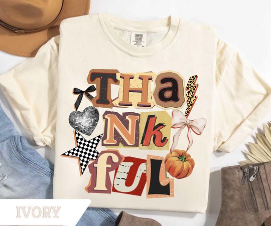 Discover Thankful Grateful Blessed Sweatshirt, Thanksgiving T-Shirt, Fall Sweatshirt