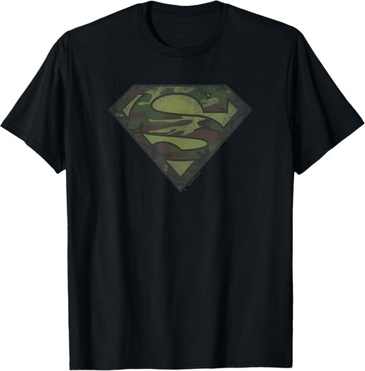 Discover Superman Camo Logo Distressed T-Shirt, Gift For Fans