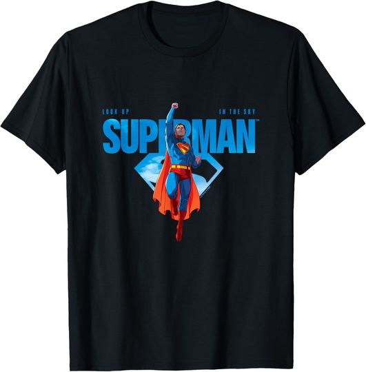 Superman  Look Up In The Sky Superman Logo T-Shirt, Gift For Fans