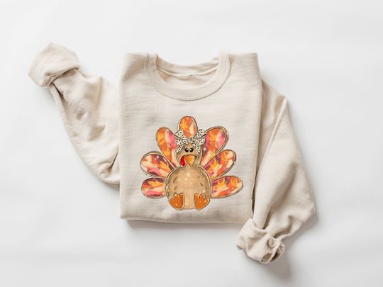Discover Turkey Sweatshirt, Thanksgiving T-Shirt,Fall Vibes Shirt, Fall Turkey Sweatshirt