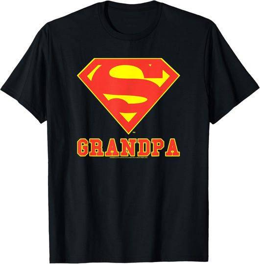 DC Comics Superman Super Grandpa Chest Logo T-Shirt, Gift For Fans