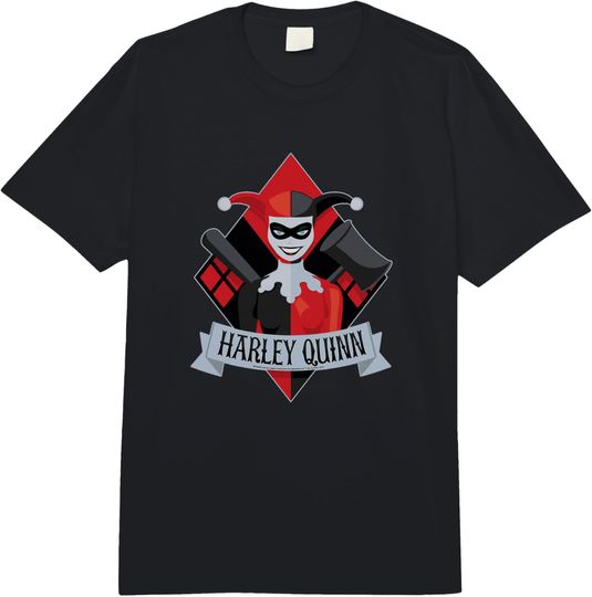 DC Comics Harley Quinn Diamond Portrait Comfort Colors Adult Heavyweight T-Shirt