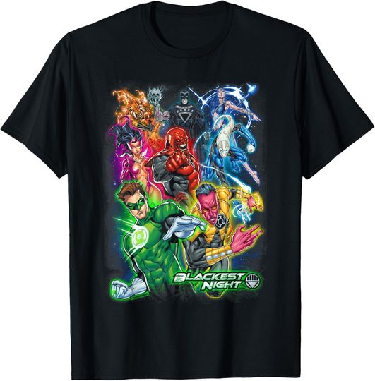 Discover Green Lantern Blackest Group T Shirt T-Shirt, Gift For Fans