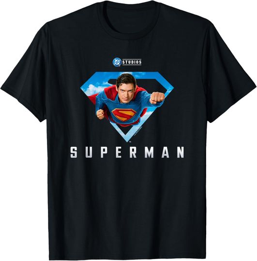 Superman  Flying Shot Chest Emblem T-Shirt, Gift For Fans