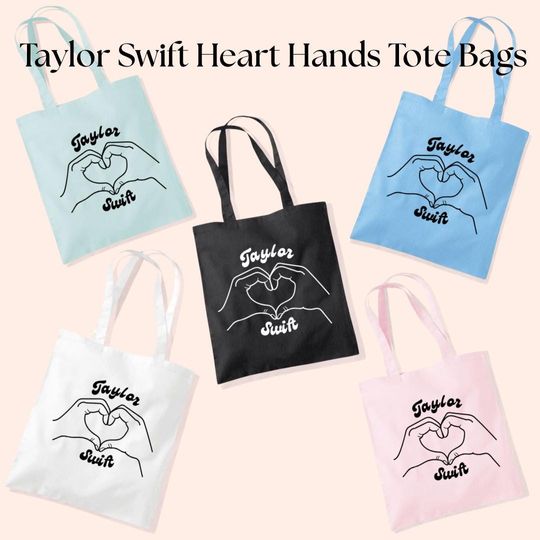 Discover Taylorr Swifts Heart Hands Tote Bag | Taylorr Swifts | Tote Bag | Totes | Tote Bag | Celebrity Tote Bag
