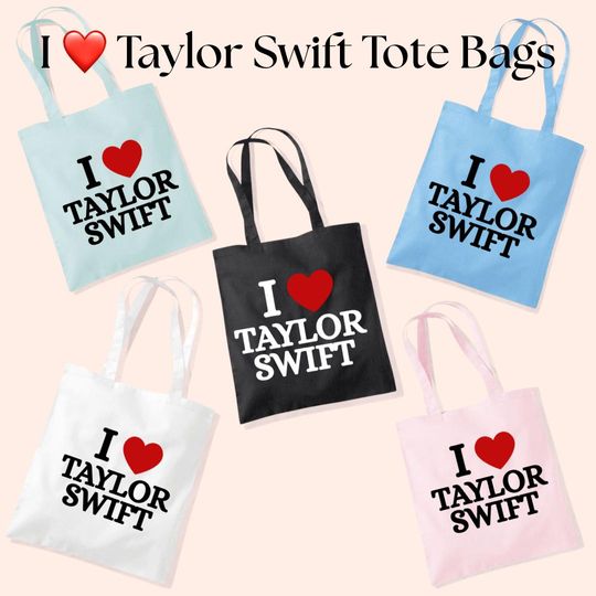 Discover I Heart Taylorr Swifts Tote Bag | Taylorr Swifts | Tote Bag | Totes | Tote Bag | Celebrity Tote Bag