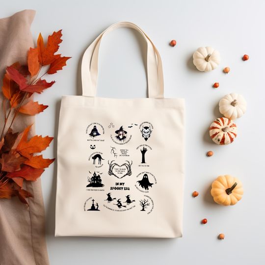 Discover Taylorr Swifts Halloween themed lyric design fashion tote bag
