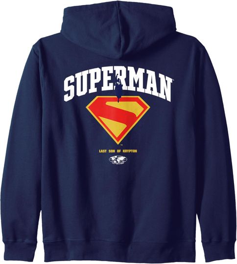 Discover Superman  College Logo Zip Hoodie