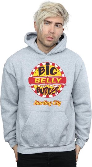 Discover DC Comics Men's Arrow Big Belly Burger Logo Hoodie Medium Sport Grey