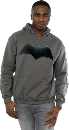 DC Comics Men's Justice League Movie Batman Emblem Hoodie, Gift For Fans