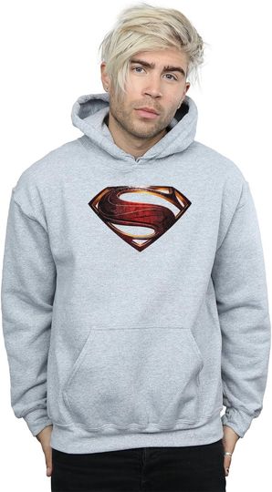 Discover DC Comics Men's Justice League Movie Superman Emblem Hoodie XXX-Large Sport Grey