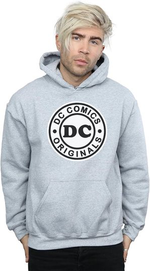 Discover DC Comics Men's DC Originals Logo Hoodie Large Sport Grey