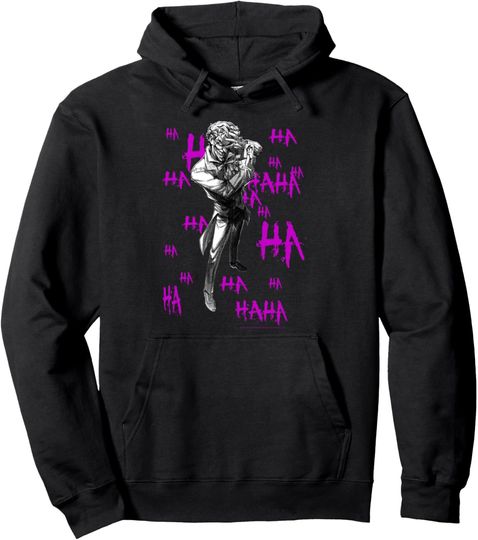 Discover DC Comics Joker HAHAHA Portrait Pullover Hoodie
