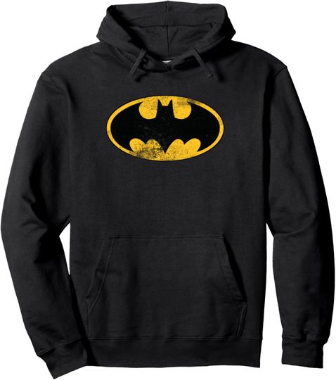 Discover DC Batman Logo Classic Distressed Pullover Hoodie, Gift For Fans