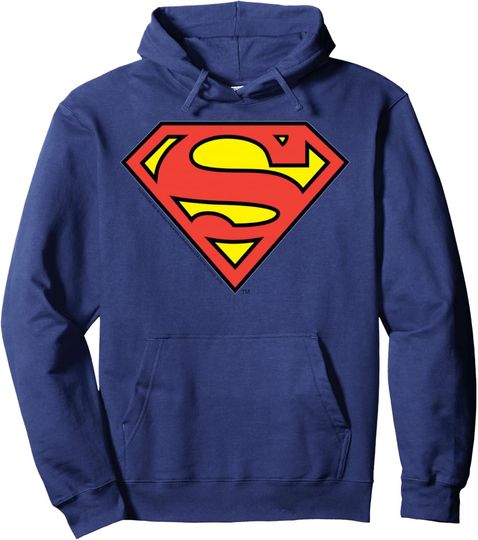 DC Comics Superman Classic Chest Logo Pullover Hoodie, Gift For Fans