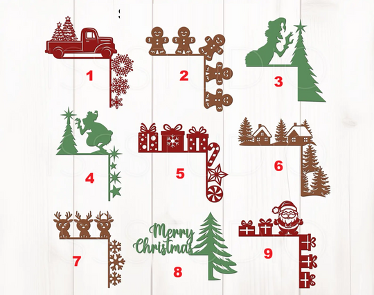 Christmas Door Corner, Christmas, Christmas Door Decor, Christmas Wood Decor,