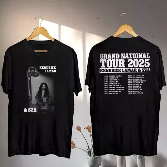 Kendrick Lamar Grand National Tour T-Shirt, Kendrick Lamar SZA Concert