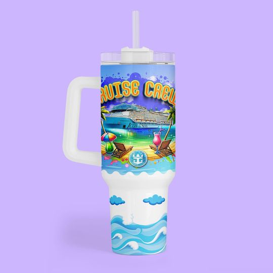 Discover Personalized Cruise Squad Tumbler- 40 oz Stainless Travel Cup with Handle for Family Vacation