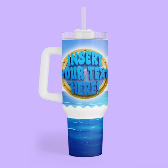 Discover Personalized Cruise Tumbler- 40 oz Stainless Travel Cup with Handle for Family Vacation