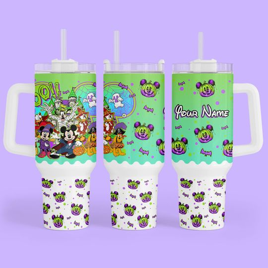 Discover Personalized Disney Halloween 40 oz Tumbler - Custom Gift for Family Vacation, Not So Scary
