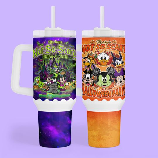 Discover Personalized Disney Halloween 40 oz Tumbler - Gift for Family Vacation, Not So Scary Party