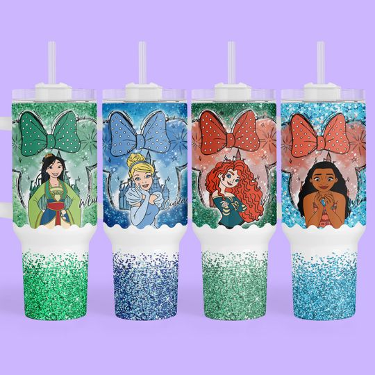 Discover Personalized Disney Princess 40 oz Tumbler - Custom Gift for Family Vacation