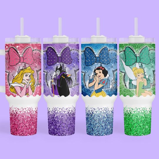 Discover Personalized Disney Princess 40 oz Tumbler - Custom Gift for Family Vacation