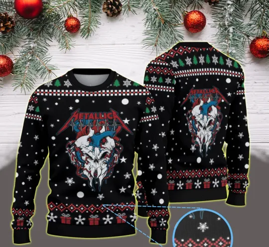 Discover Metallica x Red Cross 2026 Blood Donation Vintage Ugly Sweater