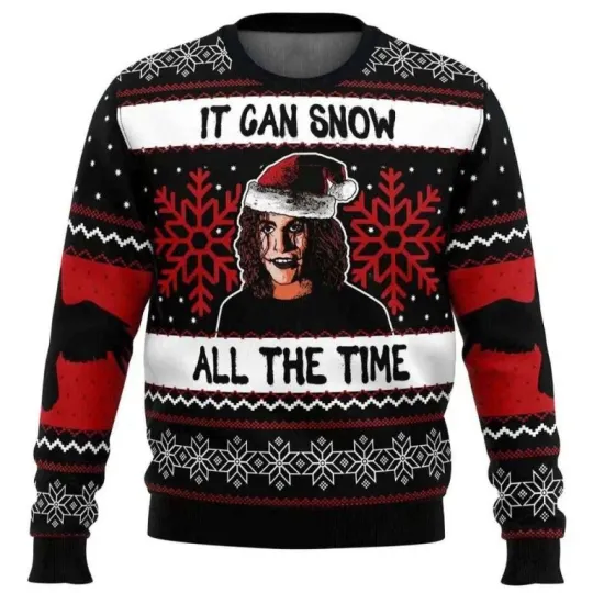 Discover 2025 It Can Snow All The Time The Crow Ugly Christmas Sweater