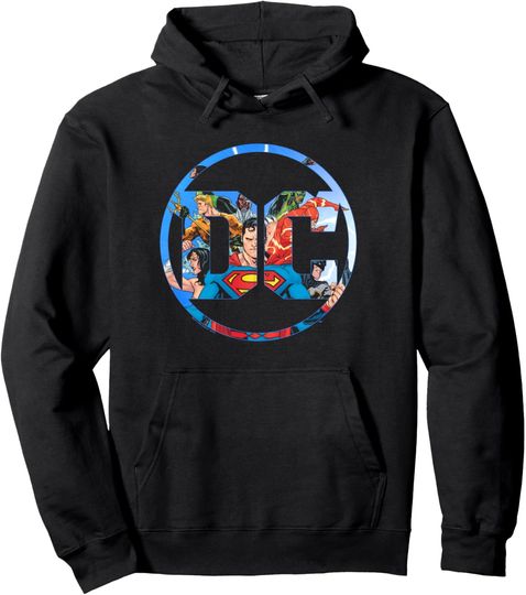 Justice League DC Comics Logo Pullover Hoodie, Gift For Fans