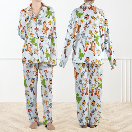 Discover Toy Story Pajama Set For Women And Kids , Cute Cartoon Sleepwear with Woody & Buzz, Cozy Disney-Inspired Loungewear, Funny Matching PJs Gift