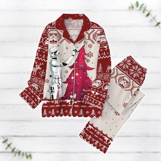 Discover Stormtrooper Christmas Tree Pajamas Set, Star Wars Xmas Pajamas, Disney Holiday Shirt, Movie Matching Pajamas Family, Stormtrooper Gift