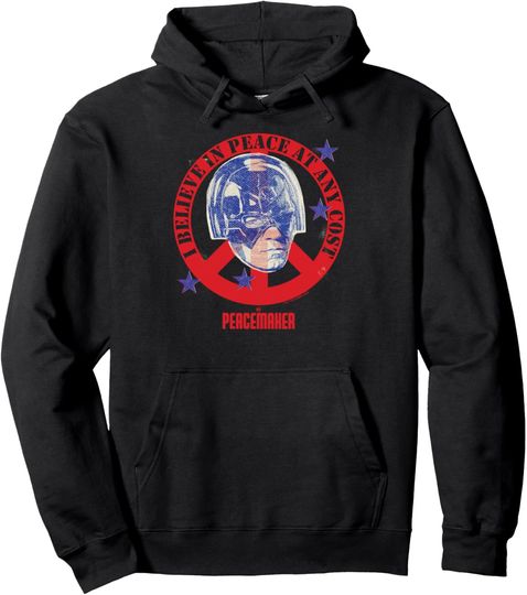 Discover DC Comics Peacemaker Peace At Any Cost Badge Pullover Hoodie