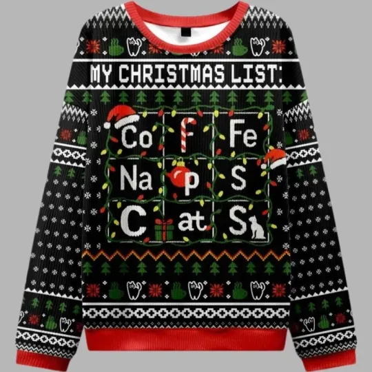 Discover My Christmas List Ugly Christmas Sweater 2025 , Ugly Christmas 2025
