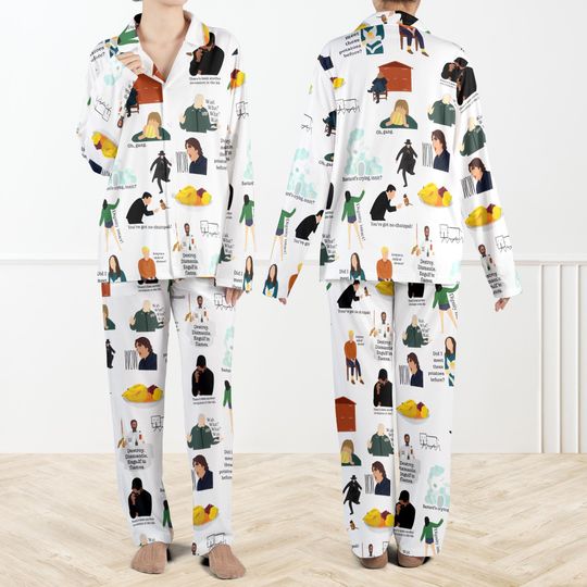 Taskmaster Moments Silky Pajama Set For Women And Kids, Funny Quote Sleepwear for Adults, British Comedy PJs, TV Show Gift, Cozy Pjs