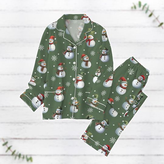 Snowman Christmas Pajamas Set, Cute Matching Pajamas, Holiday Pajamas, Xmas Pajamas, Family Pajamas, Set Of Pajamas, Pajamas For Party