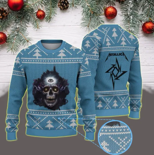 Discover 1Metallica M72 World Tour 2025 May 31 Charlotte Ugly Christmas Sweater