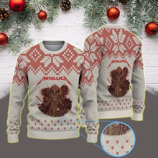 Discover Metallica M72 World Tour 2025 Atlanta Georgia Death Angel Warrior Ugly Sweater