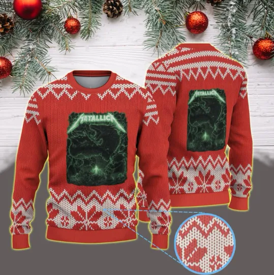 Discover 1Metallica M72 World Tour 2025 April 19 Syracuse New York Ugly Christmas Sweater