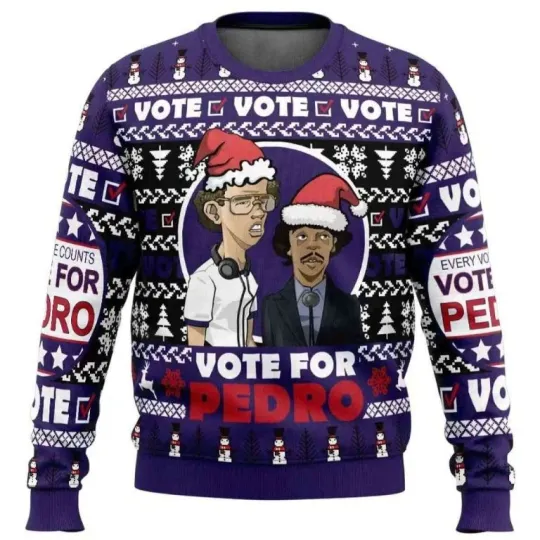 Discover 2025 Vote for Pedro Napoleon Dynamite Ugly Christmas Sweater , Christmas 2025