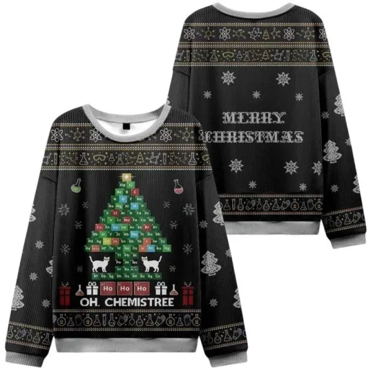 Discover Funny Chemical Element Christmas Tree Christmas Ugly Sweater , Christmas 2025
