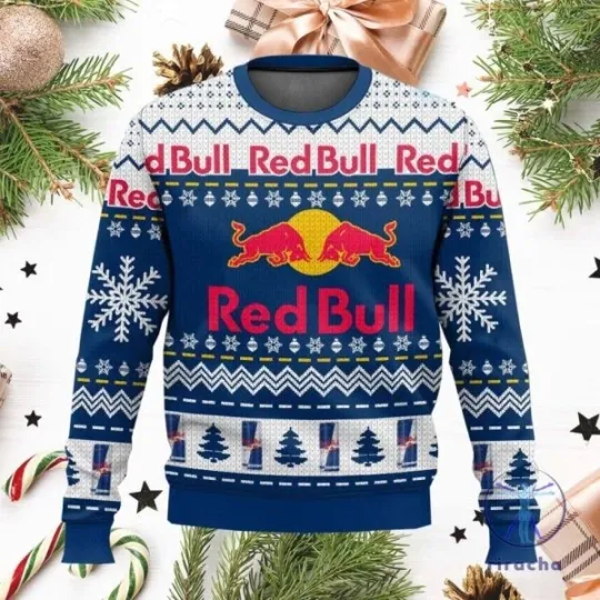 Discover RB Ugly Christmas Sweater Sweatshirt Unique Gift For Red Bull Lover 2025