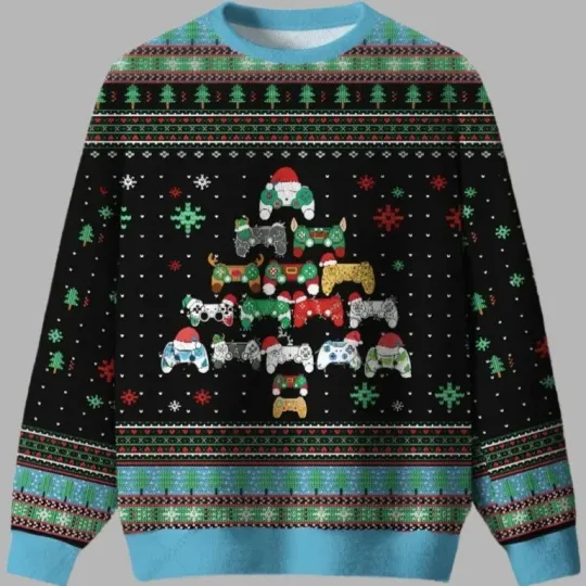 Gamepad Christmas Tree Ugly Christmas Sweater , Christmas 2025