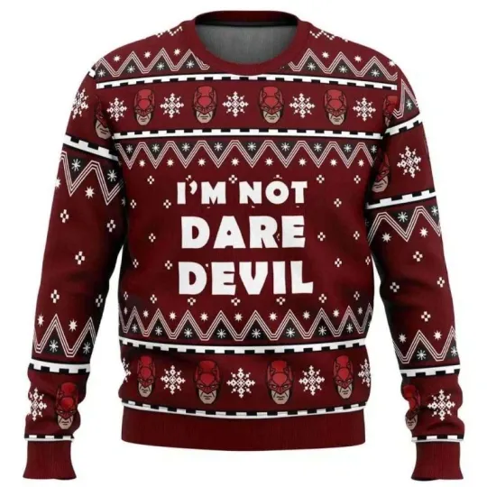 2025 I m not Daredevil Marvel Ugly Christmas Sweater