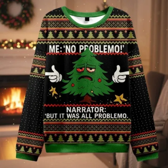 Discover Funny Christmas Tree No Problemo Christmas Ugly Sweater ,Christmas 2025